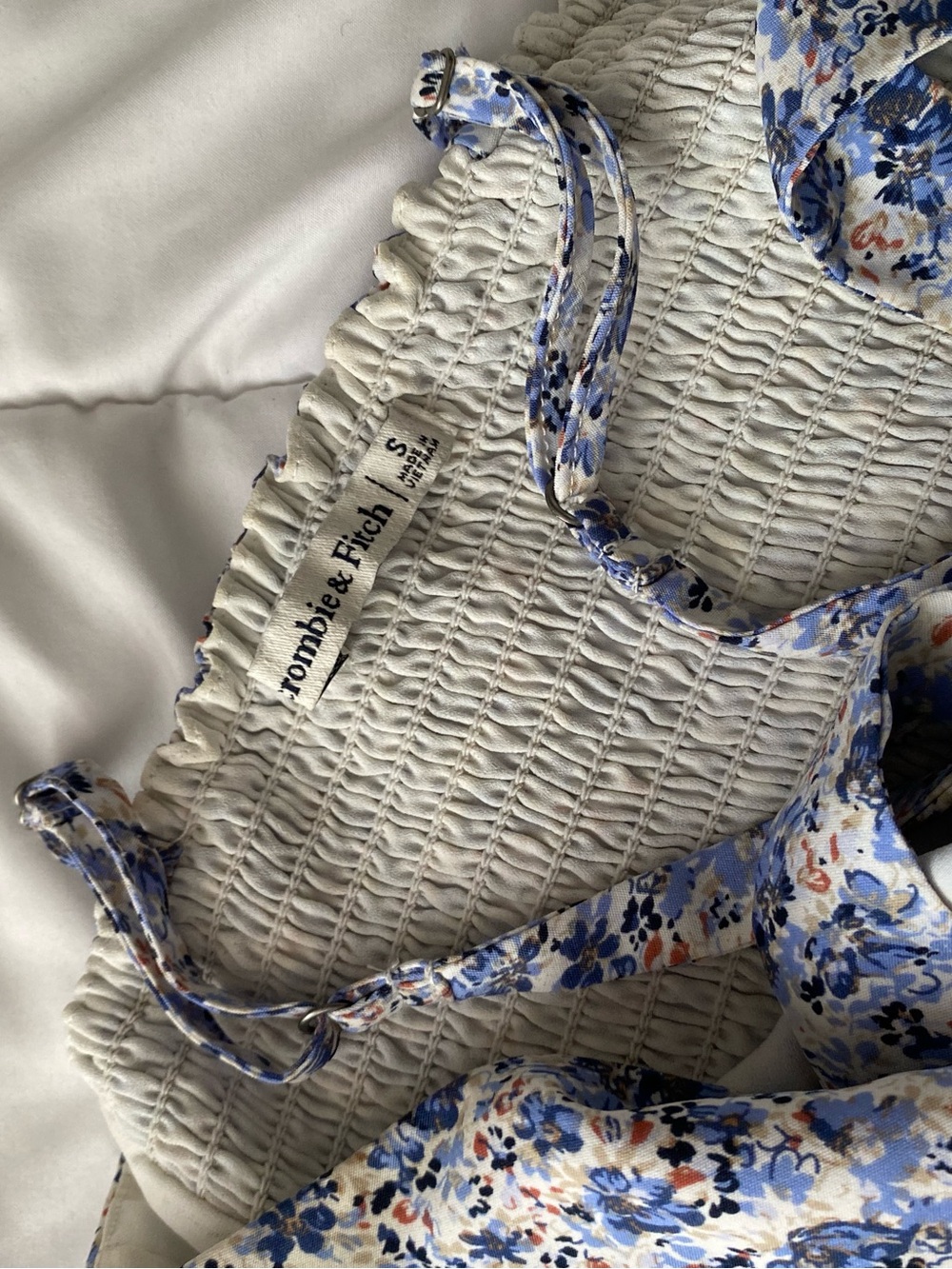 Abercrombie & Fitch Blue Floral Dress - Picture 6 of 7